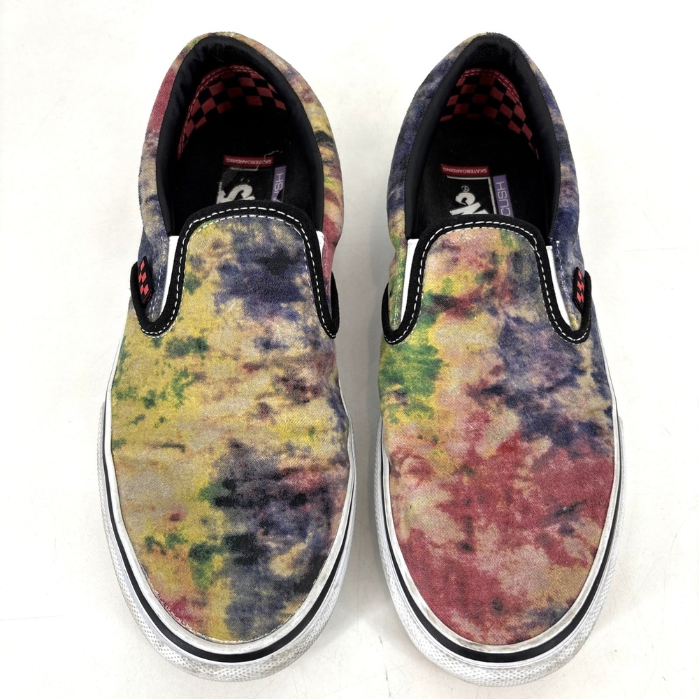 Vans Tie Dye Terry‎ Skate Slip-On Sneakers Skate Shoes Men's Size 8.5 - Picture 4 of 11